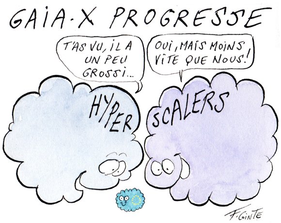Dessin: Gaia-X : les projets progressent en ordre dispersé